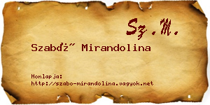 Szabó Mirandolina névjegykártya